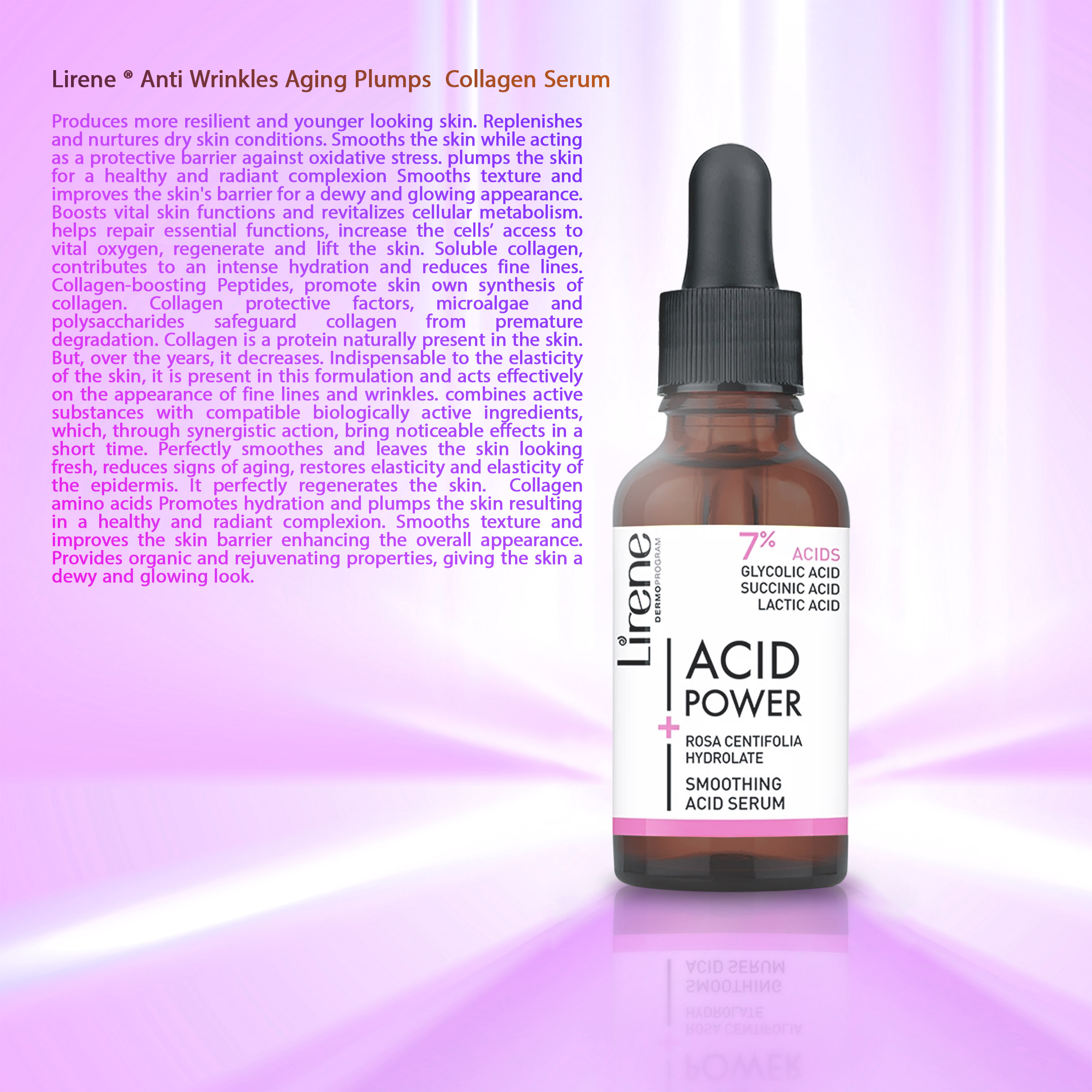 سرم ضد چروک لایرن مدل Collagen حجم 30 میلی لیتر