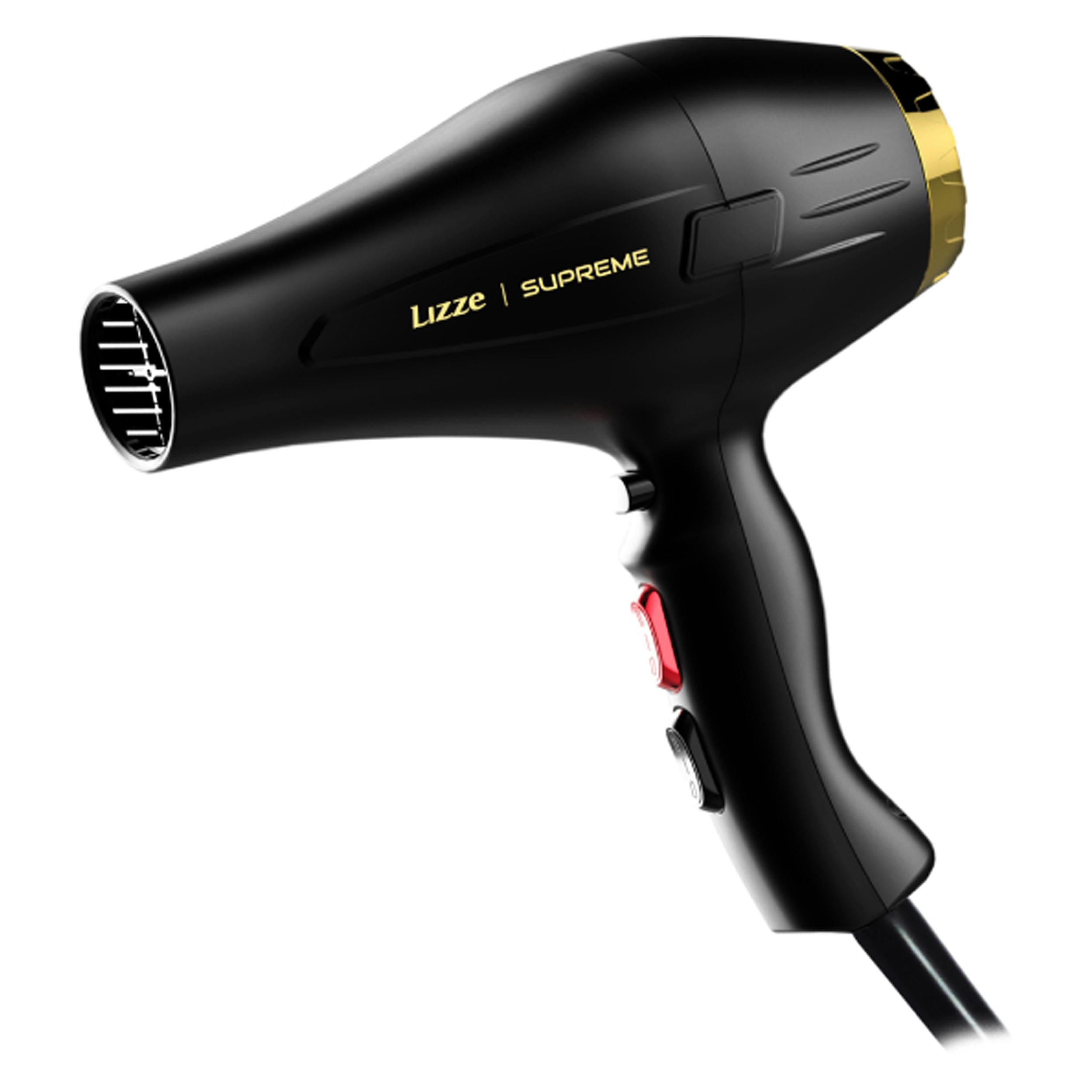 سشوار حرفه ای لیز مدل Supreme، موتور AC با توان مصرفی 2600 وات، دارای قابلیت باد سرد، با حالت صاف‌کننده و خشک‌کننده، وزن 480 گرم
