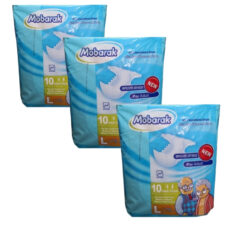 پوشینه بزرگسال مبارک مدل چسبی L03 سایز بزرگ بسته 3 عددی