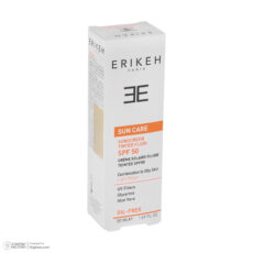 فلوئید ضد آفتاب رنگی صورت اریکه spf50 مدل Oil Free مناسب برای پوست چرب حجم 50 میلی لیتر