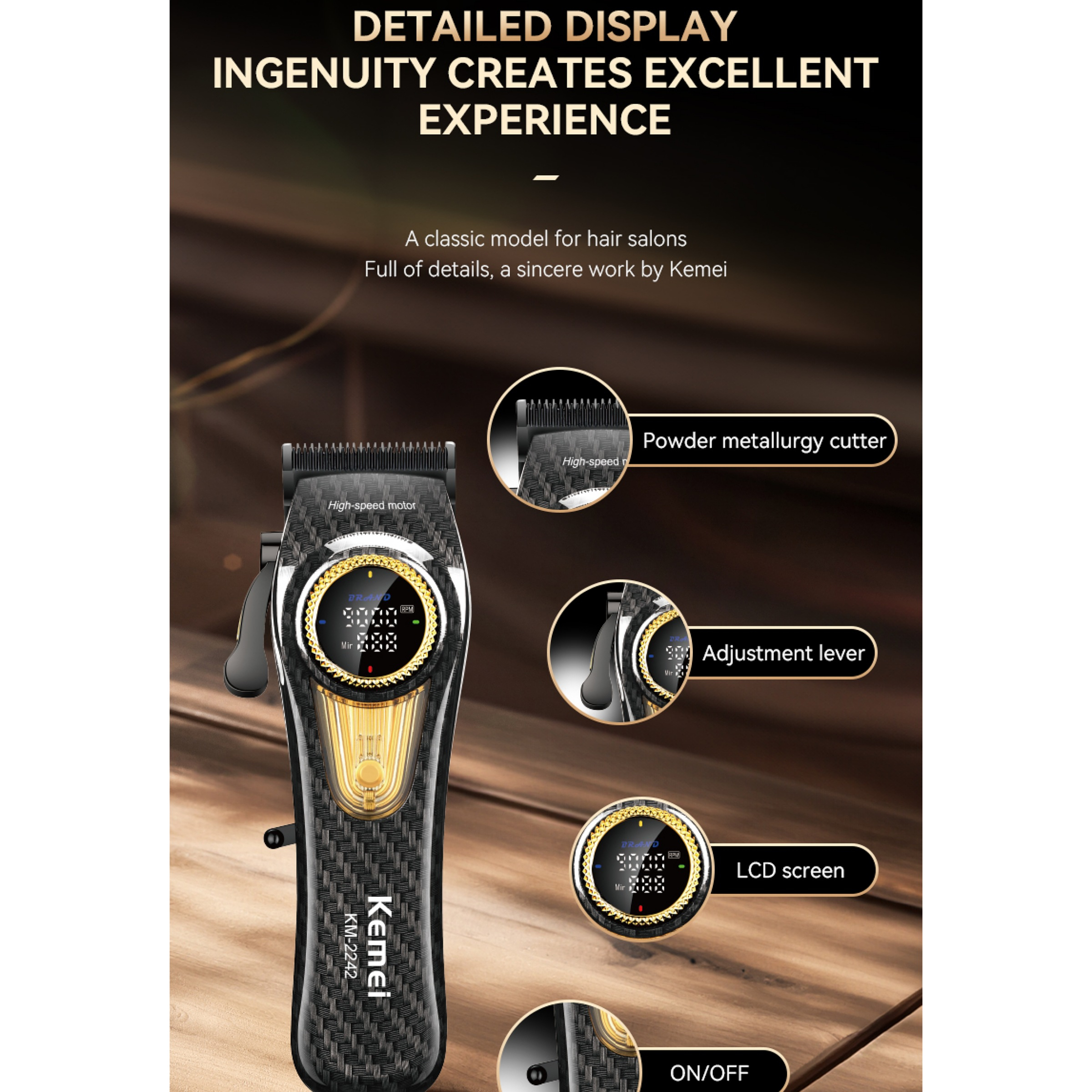 ماشین اصلاح موی سر و صورت کیمی مدل KM-2242