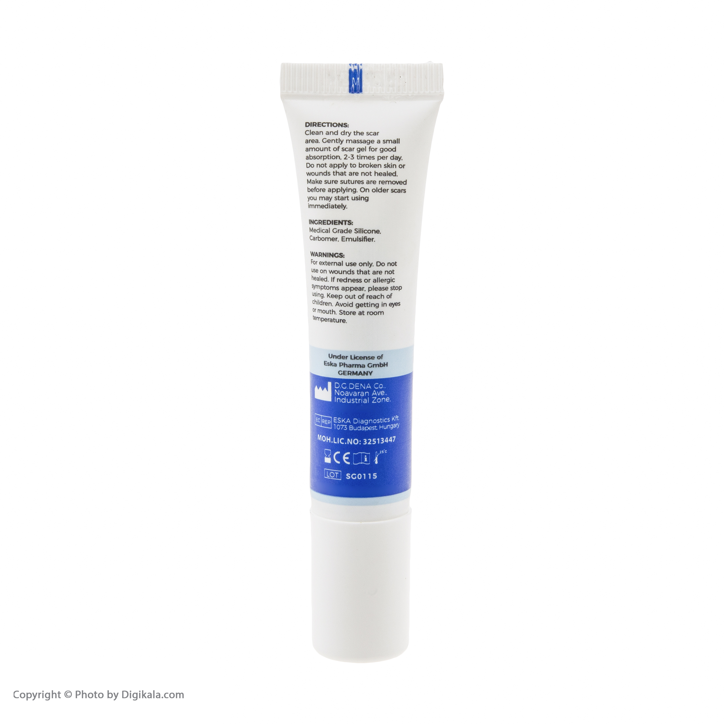 ژل ترمیم کننده پوست دی جی درم مدل سیلیکونی وزن 15 گرم