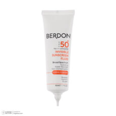 فلوئید ضد آفتاب بدون رنگ صورت بردون SPF 50 مدل Non-comedogenic حاوی محافظ UVA و UVB مناسب پوست‌های معمولی و خشک حجم 50 میلی لیتر