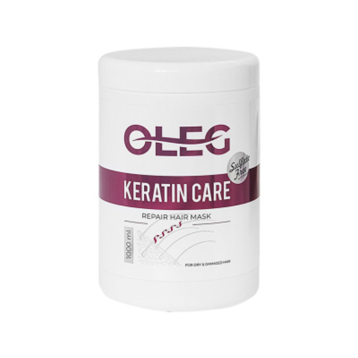 ماسک مو اولگ مدل REPAIR مناسب برای موهای کراتین شده حجم 1000 میلی لیتر