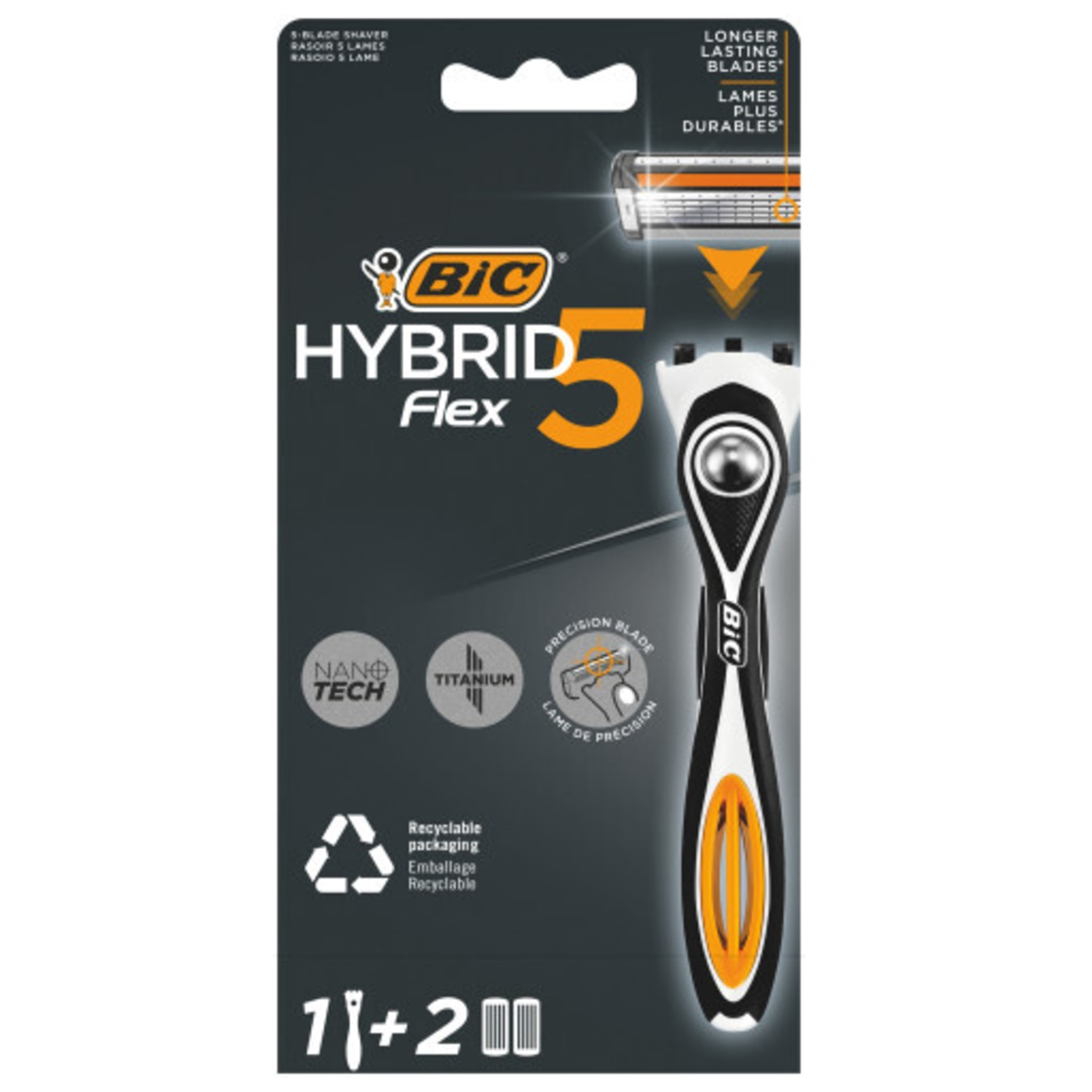 خود تراش بیک مدل HYBRID FLEX 5  بسته 2 عددی