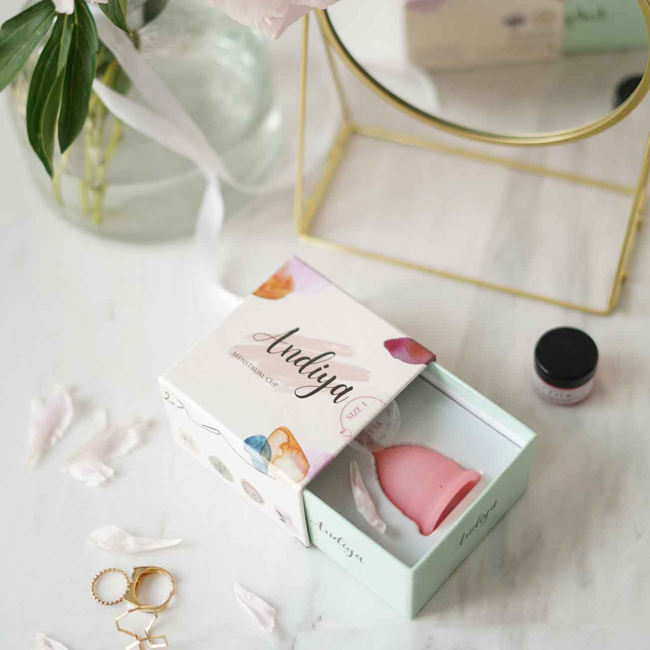 کاپ قاعدگی آندیا مدل Plus سایز کوچک مجموعه 2 عددی