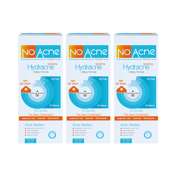 کرم آبرسان صورت نو آکنه مدل هیدرآکنه مناسب پوست های چرب حجم 70 میلی لیتر بسته 3 عددی