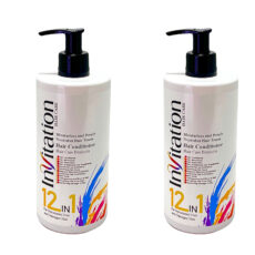 کرم مو اینویتیشن مدل 1in 12  حجم 400 میلی لیتر بسته 2 عددی