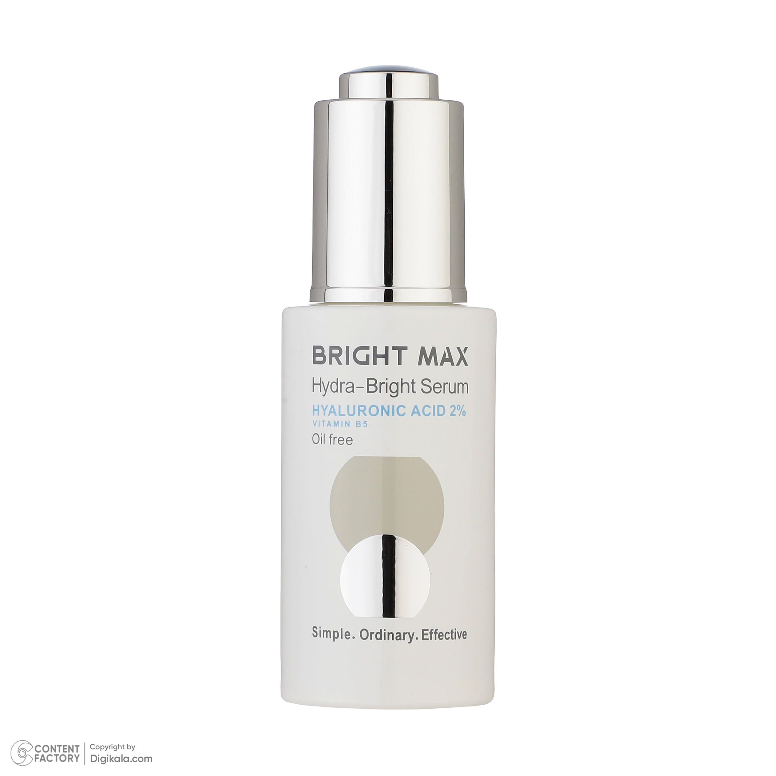 ژل سرم آبرسان برایت مکس مدل هیالورونیک‌اسید حجم 30 میلی‌لیتر