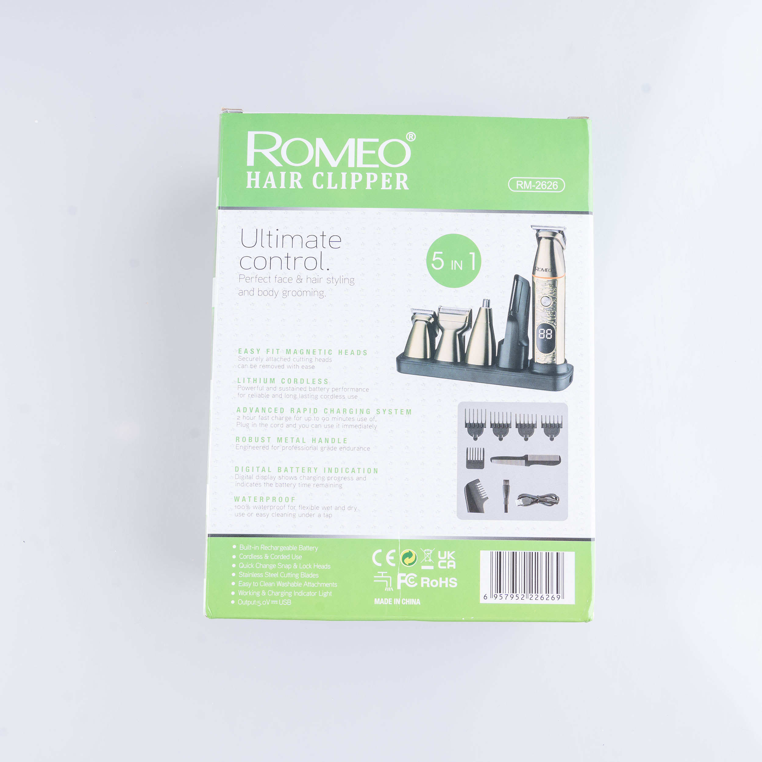 ست ماشین اصلاح موی صورت و بدن رومئو مدل RM-2626