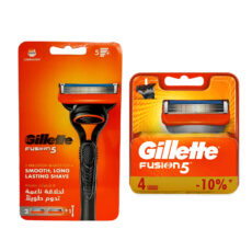 خود تراش ژیلت مدل Fusion 5 به همراه تیغ یدک ژیلت مدل Fusion 5 بسته 4 عددی