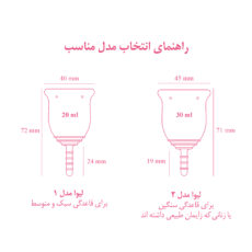 کاپ قاعدگی لیوا فارما مدل Plus سایز کوچک مجموعه 2 عددی