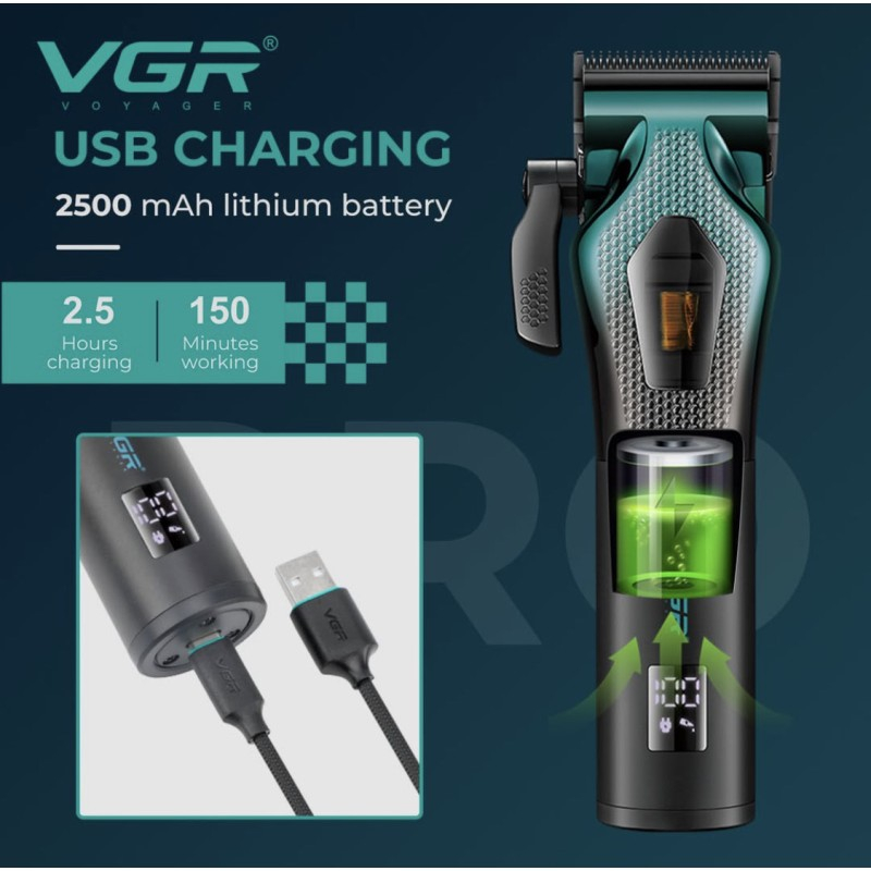 ماشین اصلاح موی سر و صورت شارژی وی جی آر مدل V-271