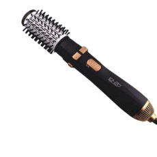 سشوار برس‌دار چرخشی حرفه‌ای انزو مدل EN-746، موتور AC با توان مصرفی 6600 وات، دارای قابلیت باد سرد، با حالت صاف‌کننده و حجم‌دهنده، وزن 400 گرم، تنظیم حرارت 2 حالته و کنترل سرعت 2 حالته، به همراه سری برس‌دار گرد باریک، پهن و تخت