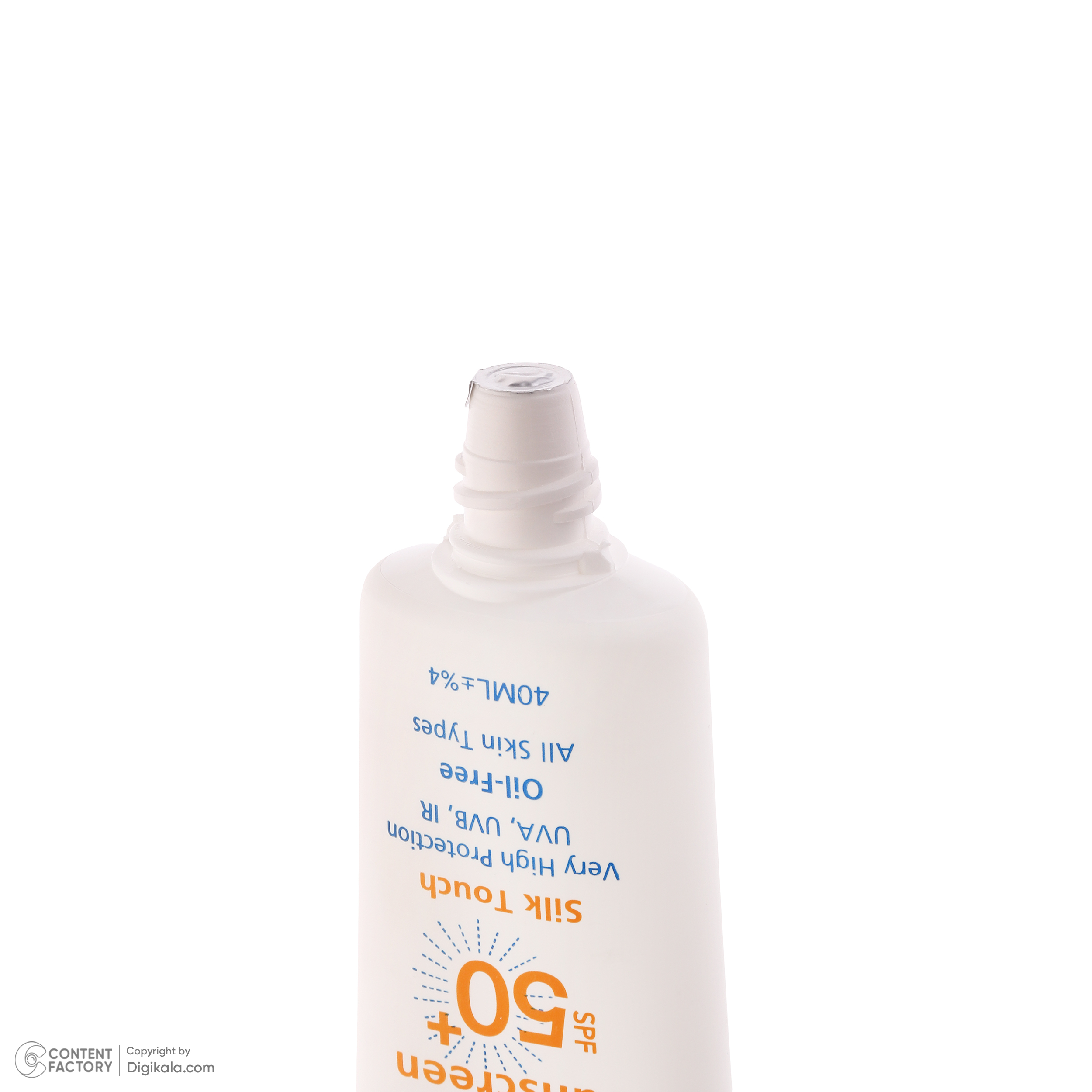 کرم ضد آفتاب بدون رنگ صورت سری کیت SPF50 مدل Silk Touch مناسب برای انواع پوست‌ حجم 40 میلی‌ لیتر