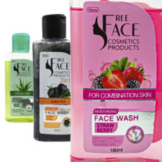 ژل پاک کننده آرایش فری فیس مدل 3P حجم 180 میلی لیتر مجموعه 3 عددی