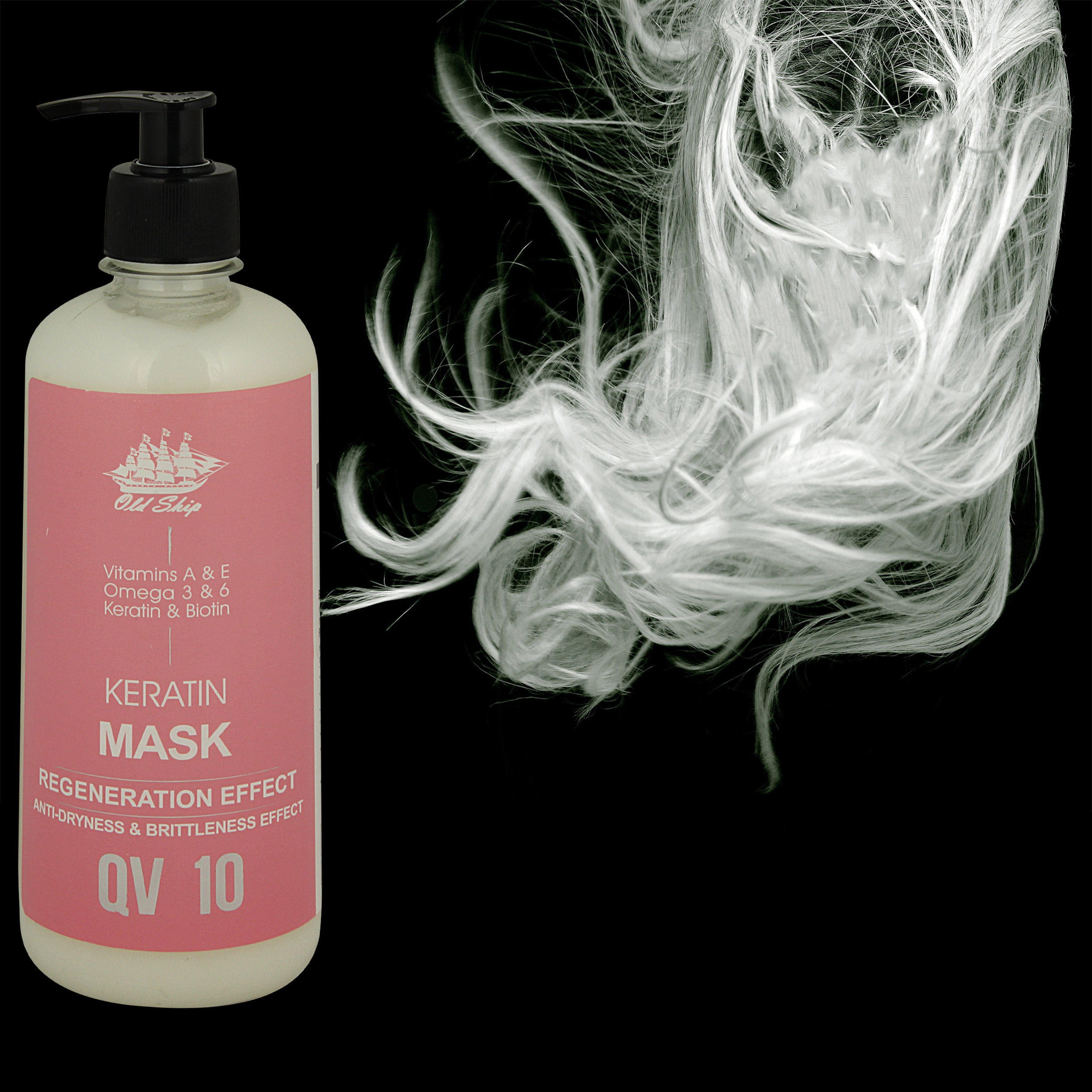 ماسک مو اولدشیپ مدل کراتین حجم 500 میلی لیتر