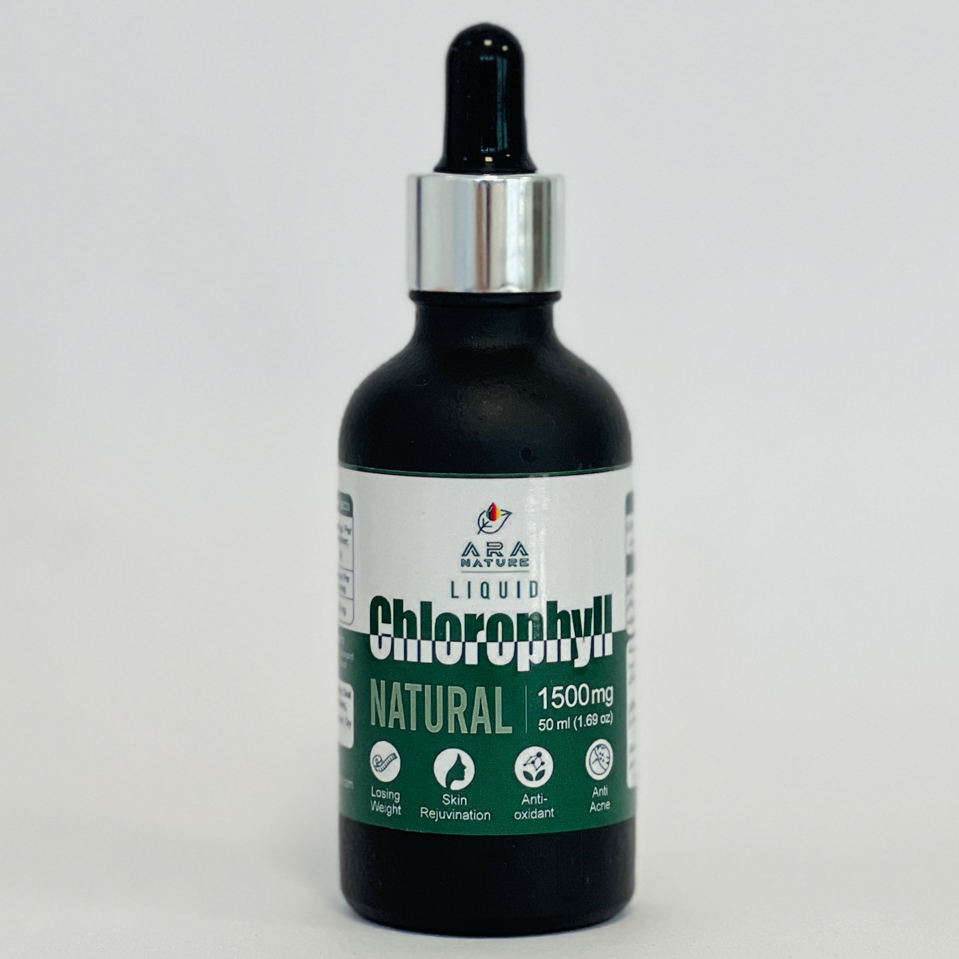 قطره خوراکی کلروفیل آرا نیچر مدل 2024 حجم 50 میلی لیتر