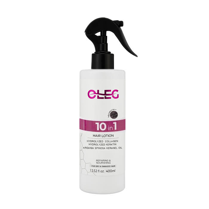 لوسیون تقویت کننده مو اولگ مدل 1IN10 COLLAGEN مناسب برای موهای خشک و آسیب دیده حجم 400 میلی لیتر