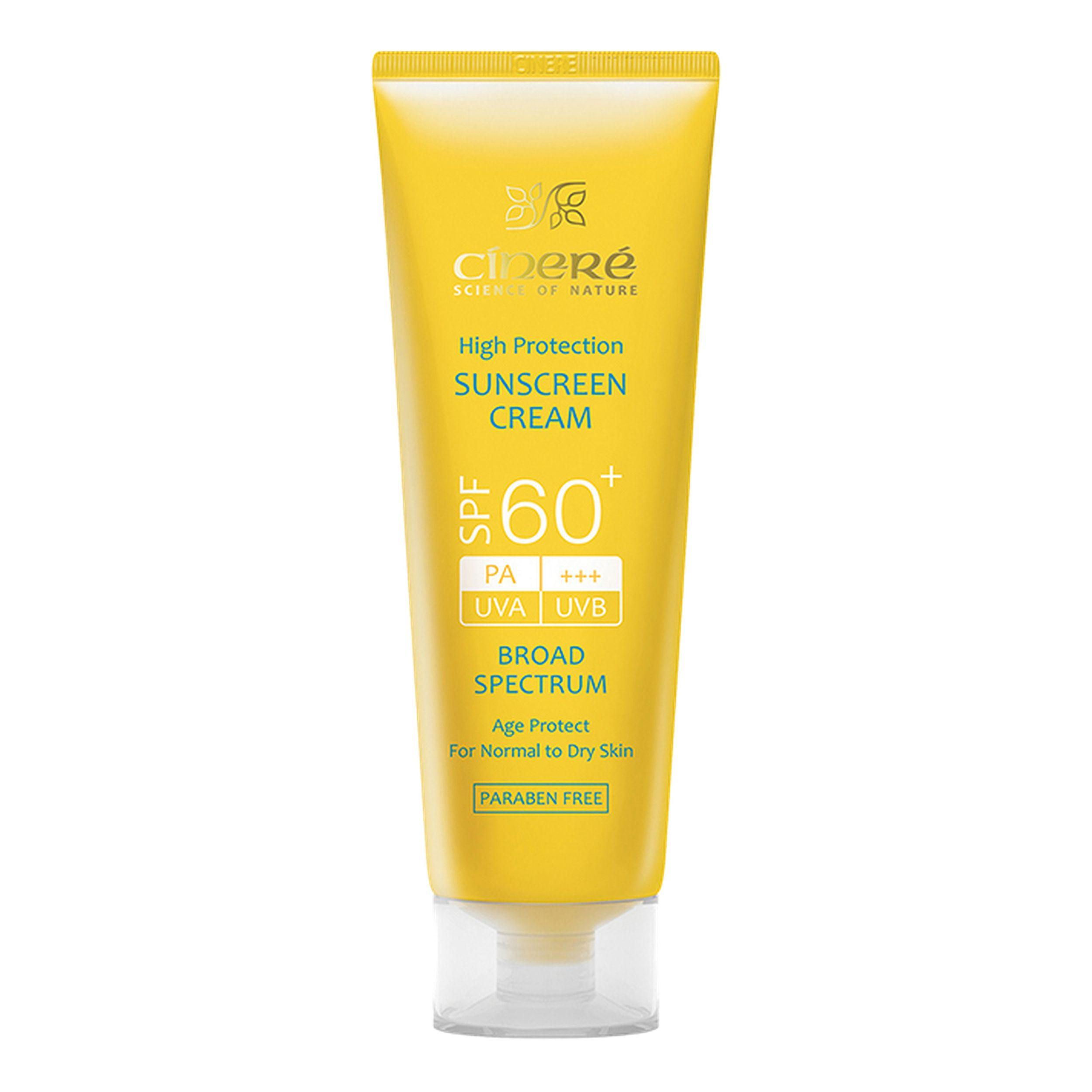 کرم ضدآفتاب بی‌رنگ سینره مدل SPF60 مناسب انواع پوست، حجم 50 میلی‌لیتر