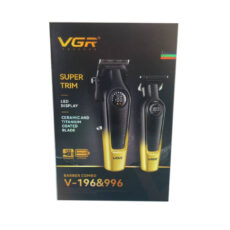 ماشین اصلاح موی سر و صورت شارژی وی جی ار مدل V-196&996 مجموعه دو عددی