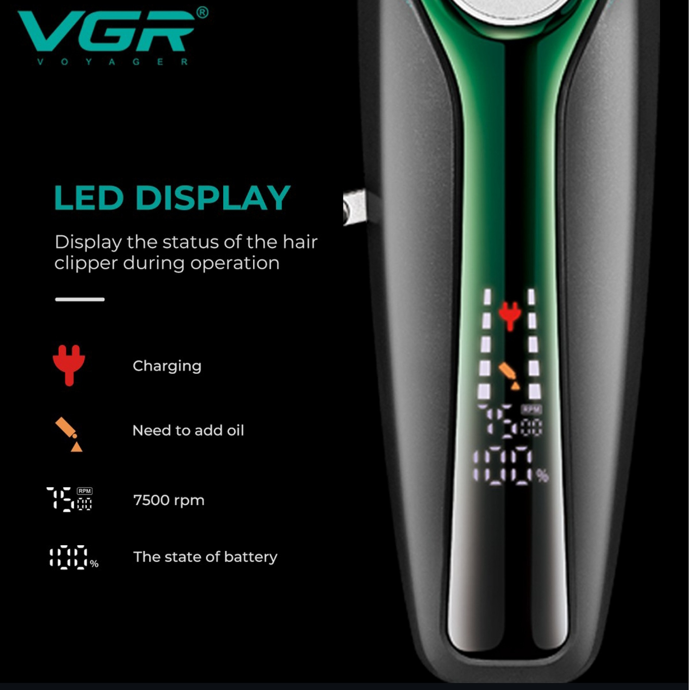 ماشین اصلاح موی سر و صورت وی جی ار مدل v-010
