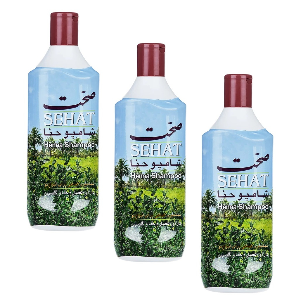 شامپو مو صحت مدل حنا حجم 1000 میلی لیتر بسته 3 عددی