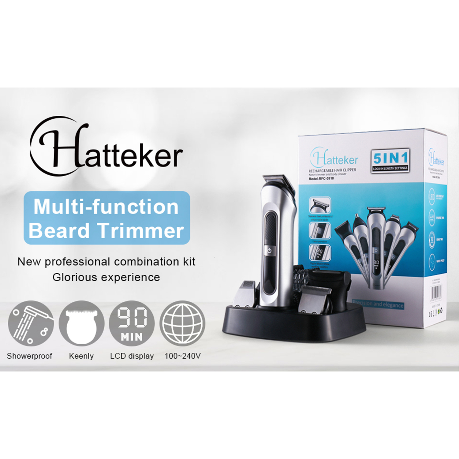 ماشین اصلاح موی سر و صورت هاتکر مدل RFC-5918