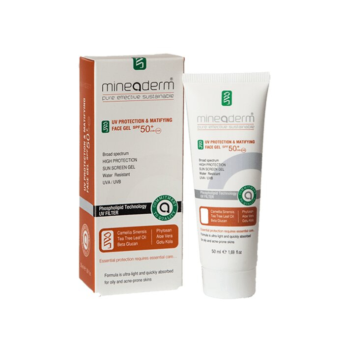 ژل ضد آفتاب بدون رنگ ماینودرم SPF 50 مدل BHS ‌مناسب پوست‌های چرب حجم‌ 50 میلی لیتر