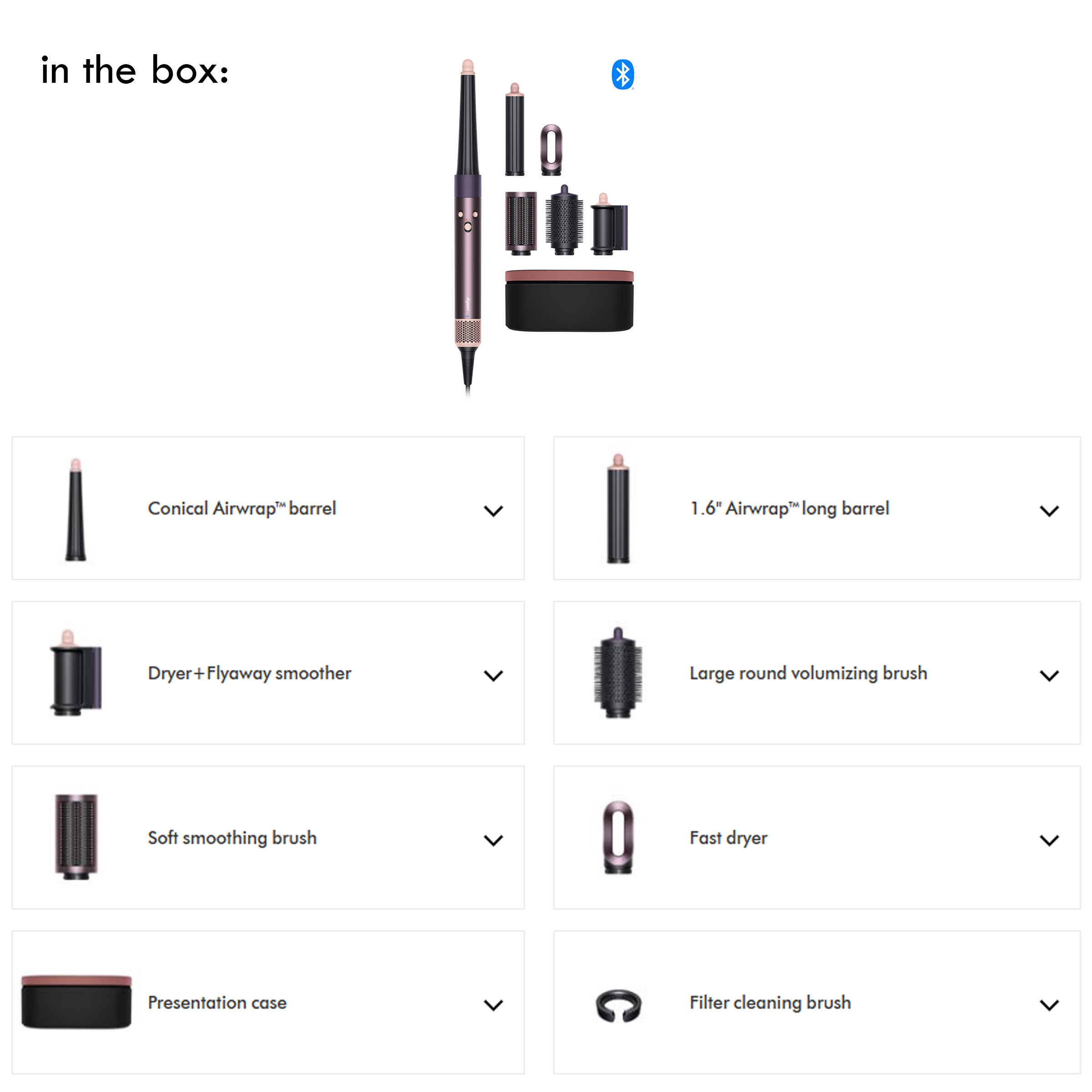 سشوار برسدار حالتدهنده دایسون مدل Airwrap id HS08 Straight+Wavy