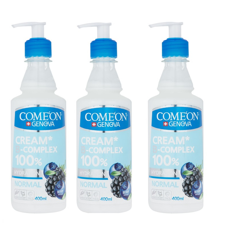 کرم مرطوب کننده کامان مدل Normal حجم 400 میلی لیتر مجموعه 3 عددی