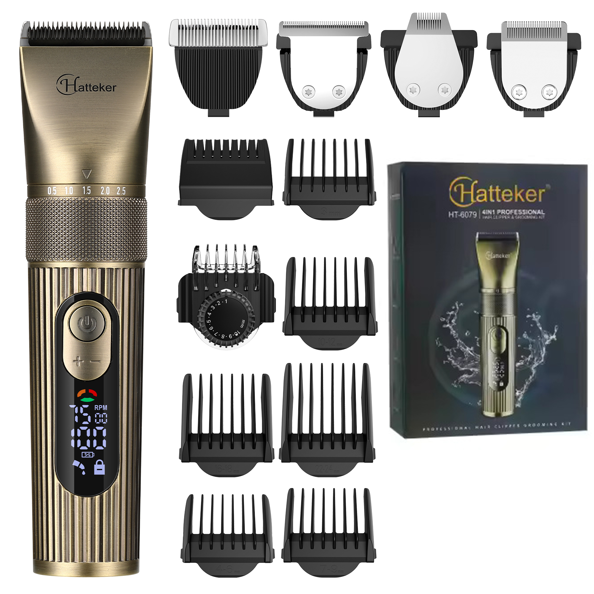 ماشین اصلاح موی سر و صورت شارژی هاتکر مدل HT-6079