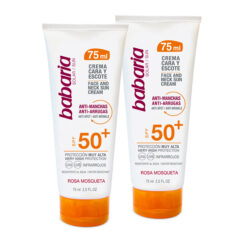 کرم ضد آفتاب بدون رنگ باباریا SPF 50 مدل ‌ROSA MOSQUETA مناسب برای انواع پوست حجم 75 میلی‌لیتر