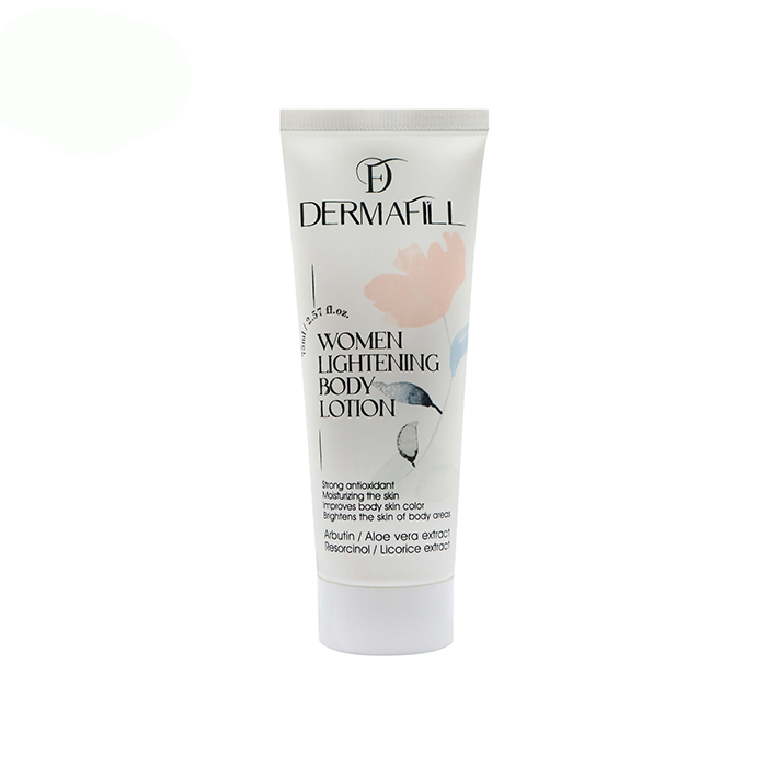 لوسیون روشن کننده بدن درمافیل مدل w حجم 75 میلی لیتر