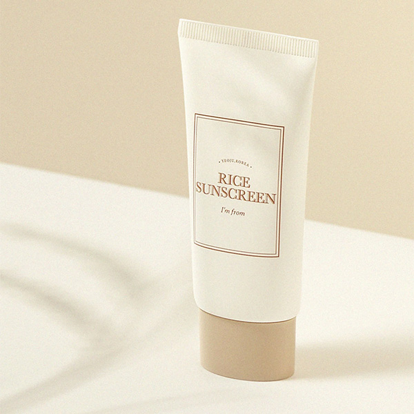 کرم ضد آفتاب بیرنگ دست و صورت آیم فرام SPF 50 مدل Rice مناسب برای انواع پوستها حجم 50 میلیلیتر