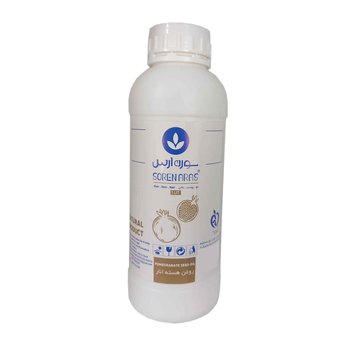 روغن بدن سورن ارس مدل هسته انار مناسب برای انواع پوست حجم 1000 میلی لیتر