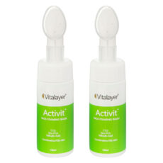 فوم شستشو صورت ویتالیر مدل اکتیویت مناسب پوست چرب و مختلط حجم 150 میلی لیتر مجموعه 2 عددی