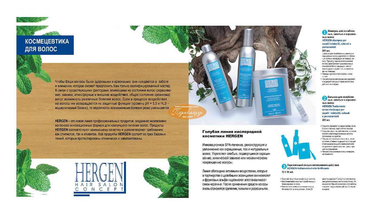 لوسیون ترمیم کننده مو بس مدل Hergen حجم 300 میلی لیتر