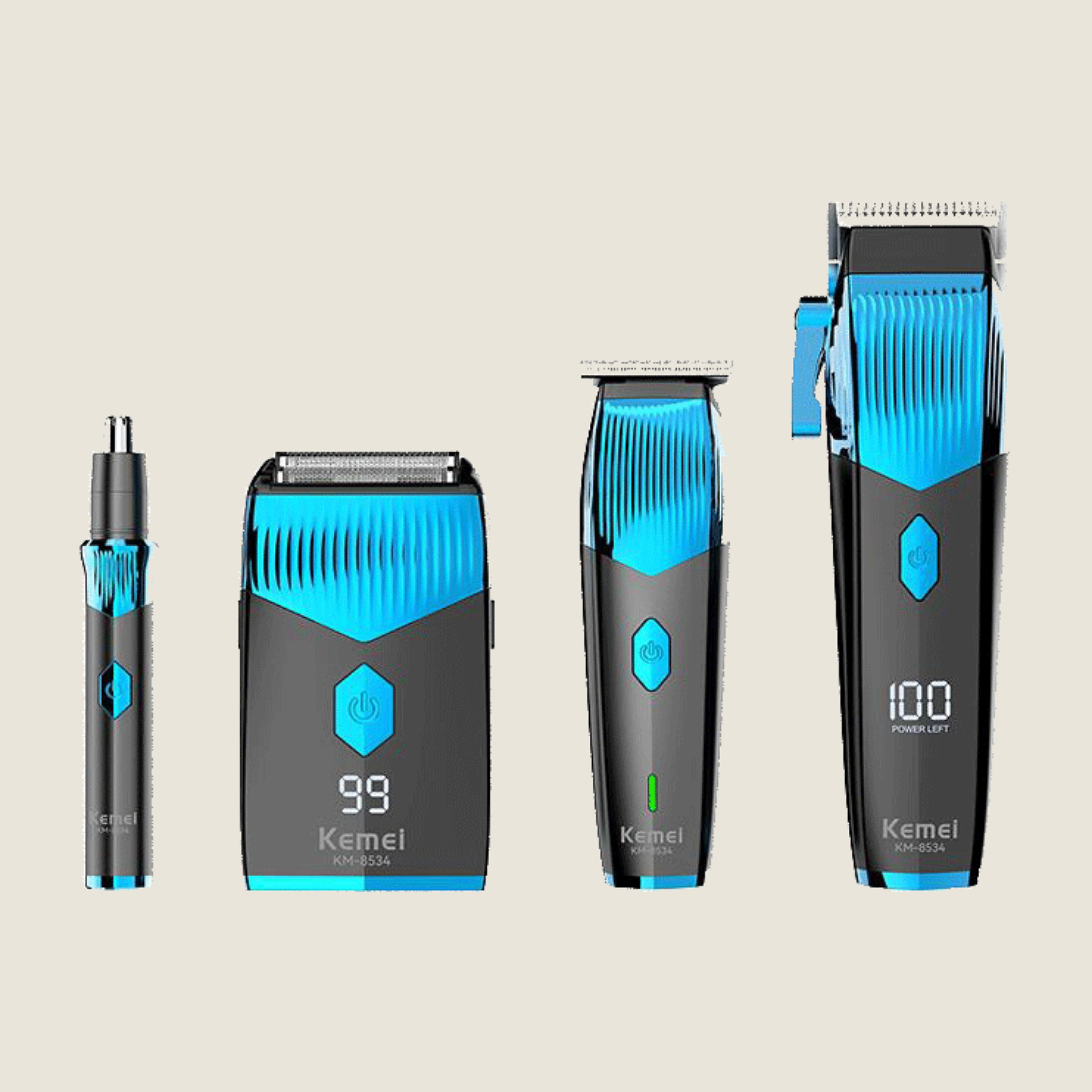 ماشین اصلاح موی سر و صورت کیمی مدل KM-8534 مجموعه 4 عددی