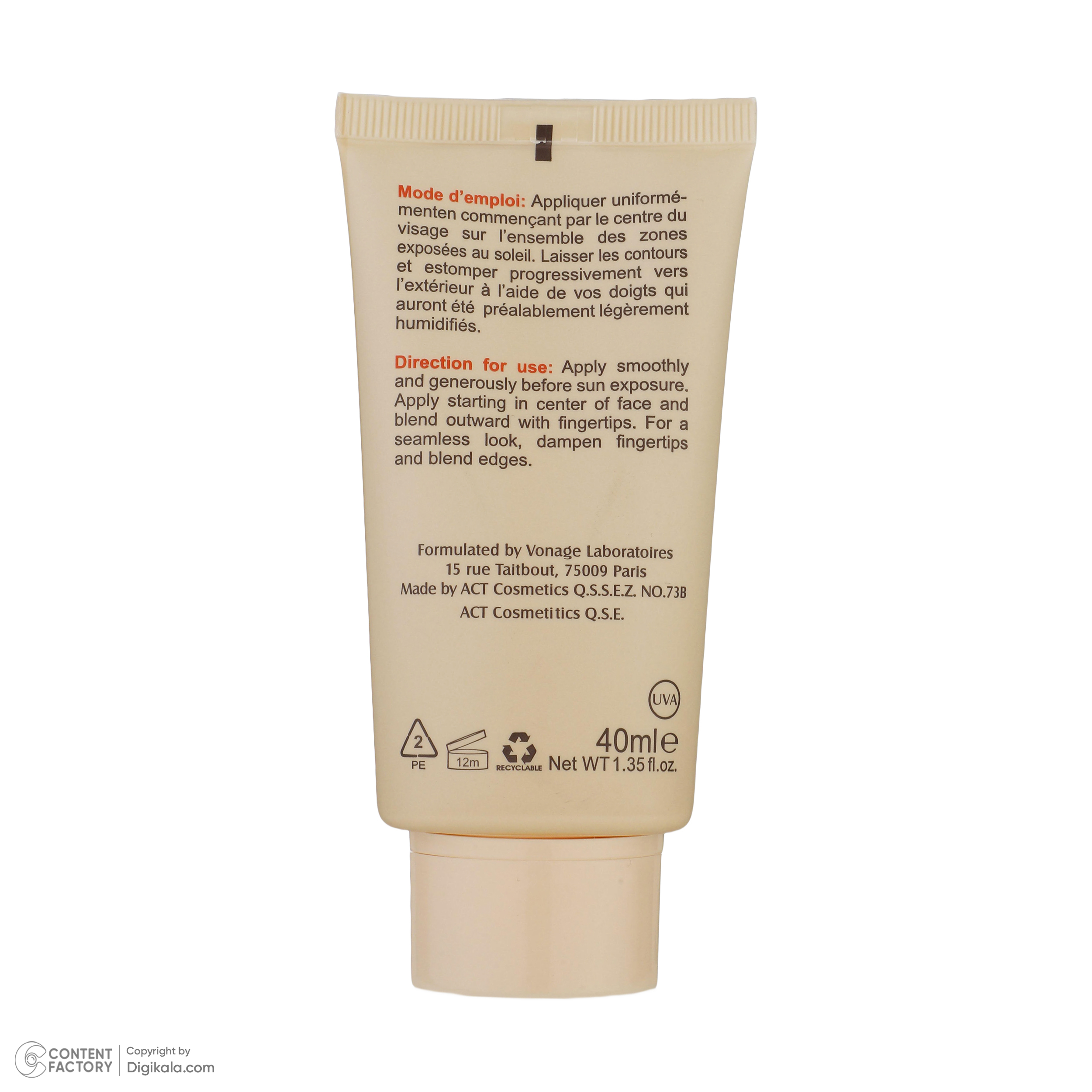 کرم ضد آفتاب رنگی الارو SPF25 سری Foundation Effect مدل Light Beigeتحت لیسانس مناسب انواع پوست حجم 40 میلی لیتر