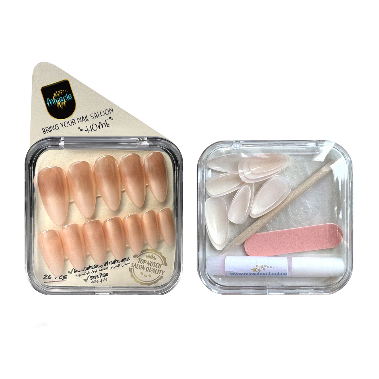 ناخن مصنوعی میراکل آرت کد AL26006 بسته 26 عددی