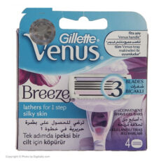 تیغ یدک ژیلت مدل Venus Breeze Shaving Cartridges Pack of 4