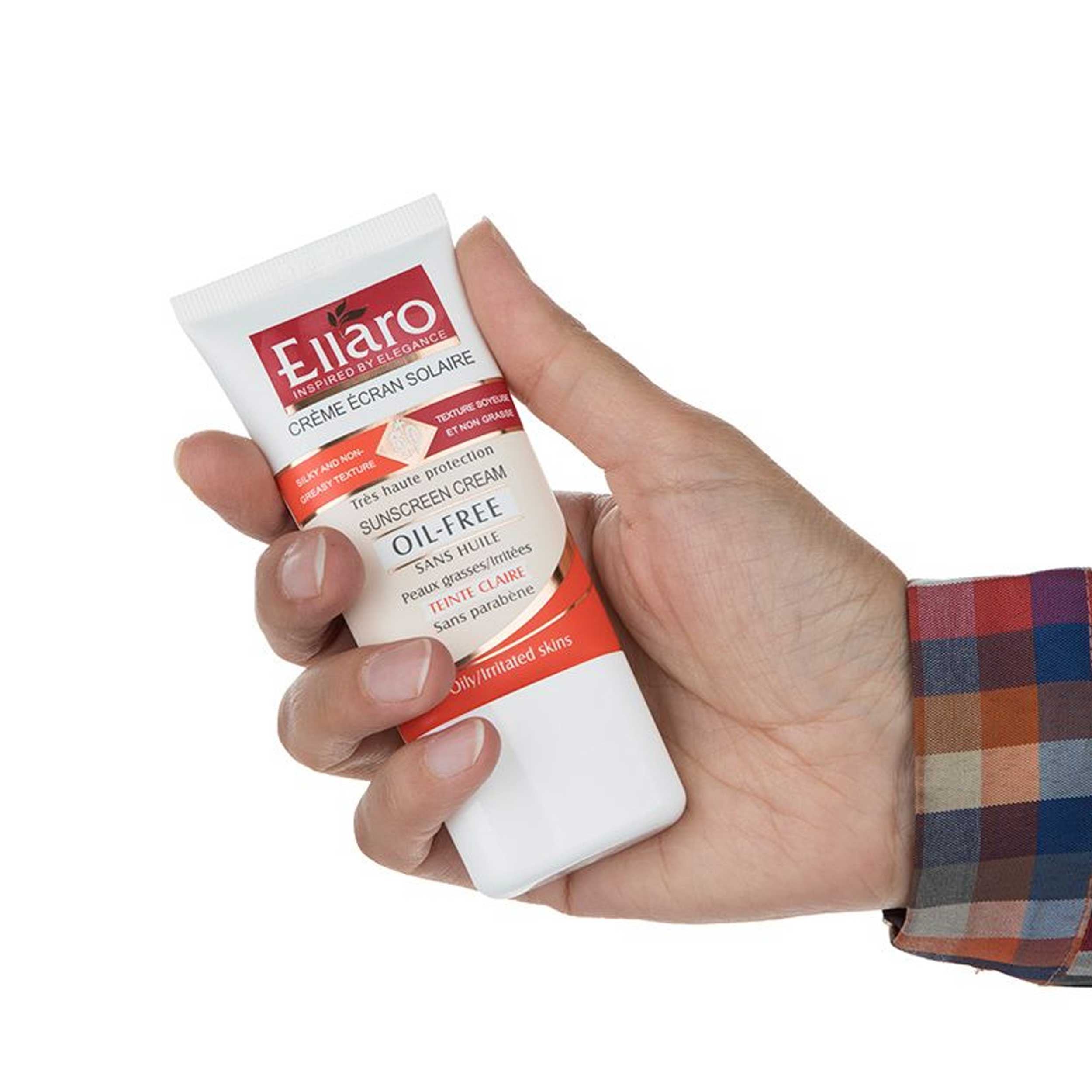 کرم ضد آفتاب رنگی الارو SPF50 مدل Teinte Foncee مناسب پوست های چرب تحت لیسانس حجم 40 میلی لیتر