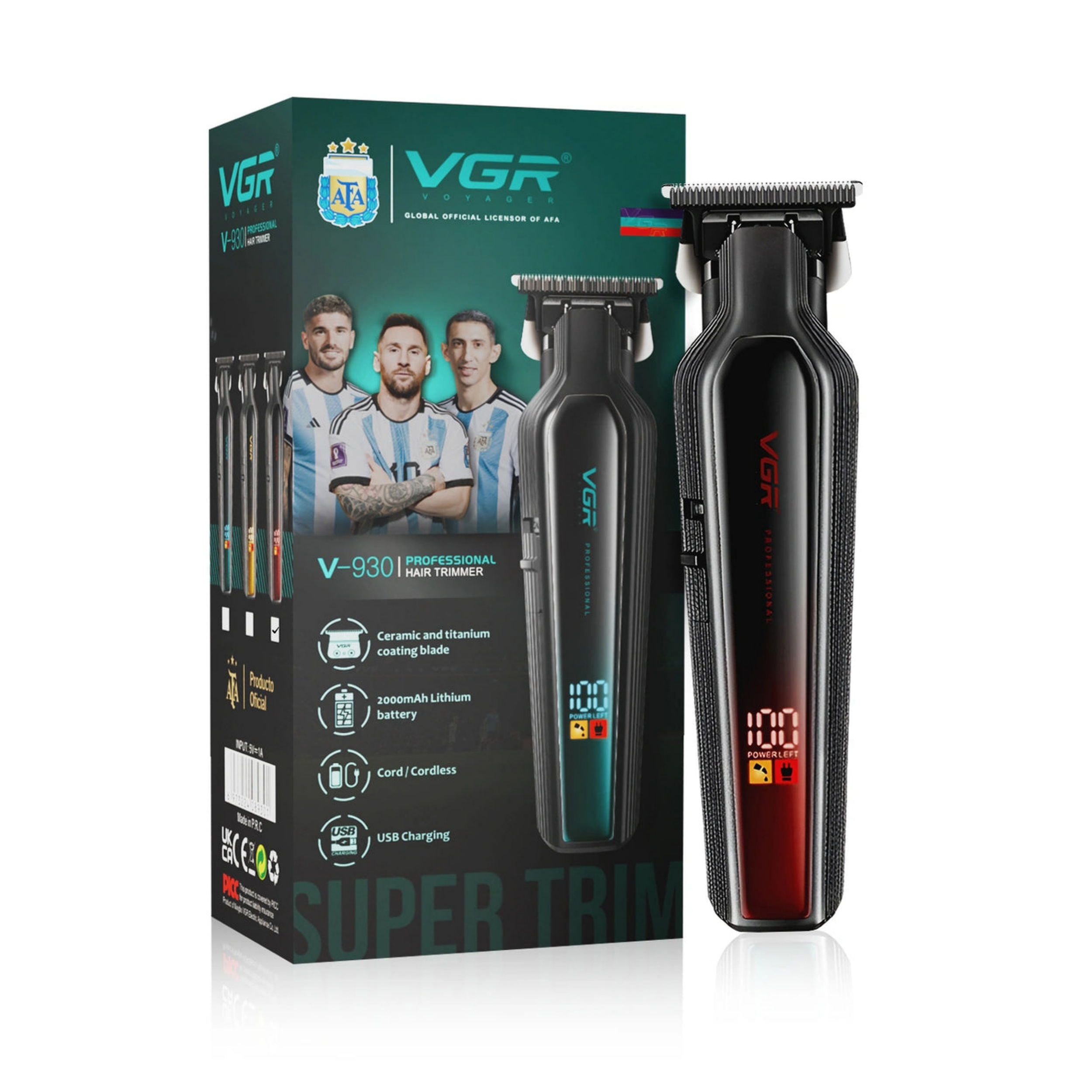 ماشین اصلاح موی سر و صورت شارژی وی جی ار مدل V-930