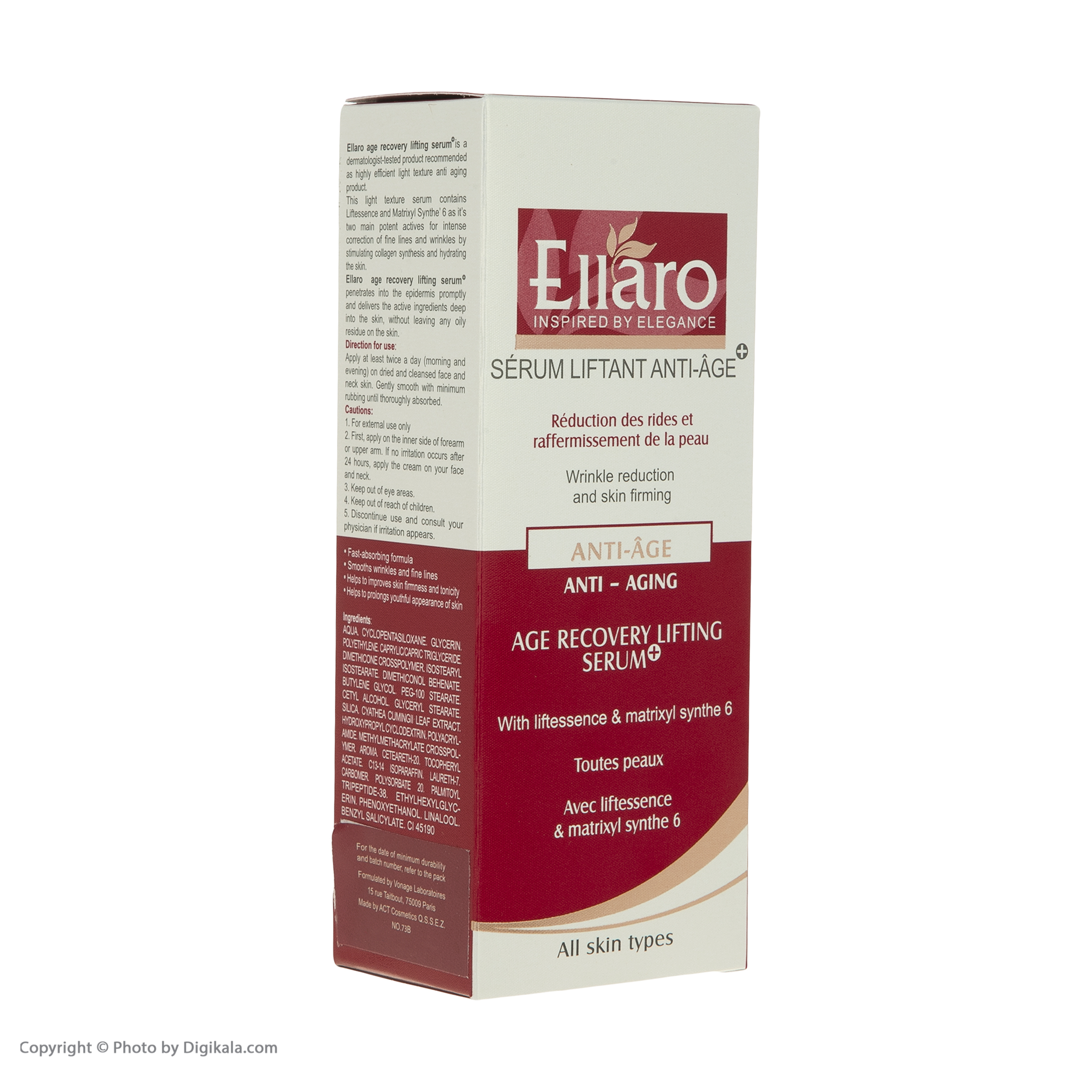 سرم ضد چروک و لیفتینگ قوی الارو مدل Anti Aging تحت لیسانس حجم 30 میلی لیتر