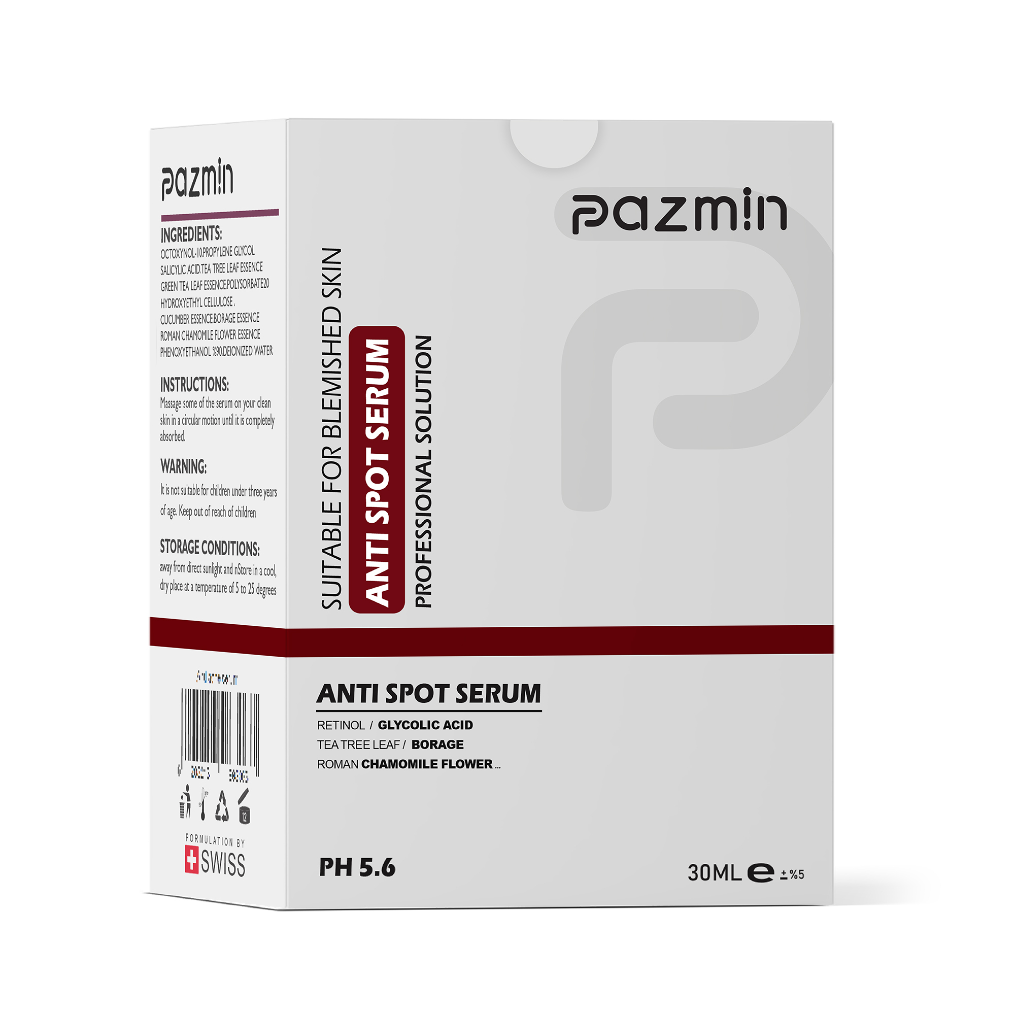 سرم ضد لک پازمین مدل رتینول حجم 30 میلیلیتر