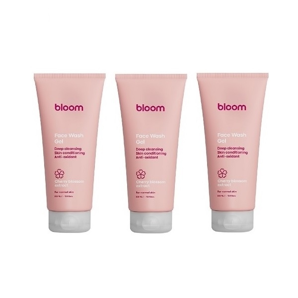 ژل شستشو صورت بلوم مدل شکوفه گیلاس مناسب برای پوست معمولی حجم 200 میلی لیتر بسته 3 عددی