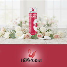 پد پاک‌کننده آرایش صورت نیوساد مدل Cotton-Rounds پنج بسته 96 عددی