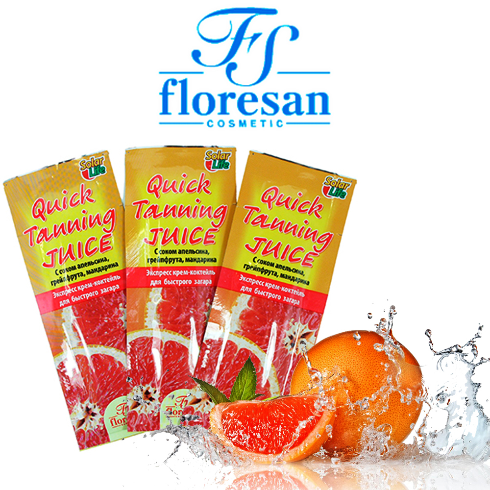 کرم برنز کننده فلورسان مدل QUICK TANNING JUICE حجم 15 میلی لیتر بسته 6 عددی