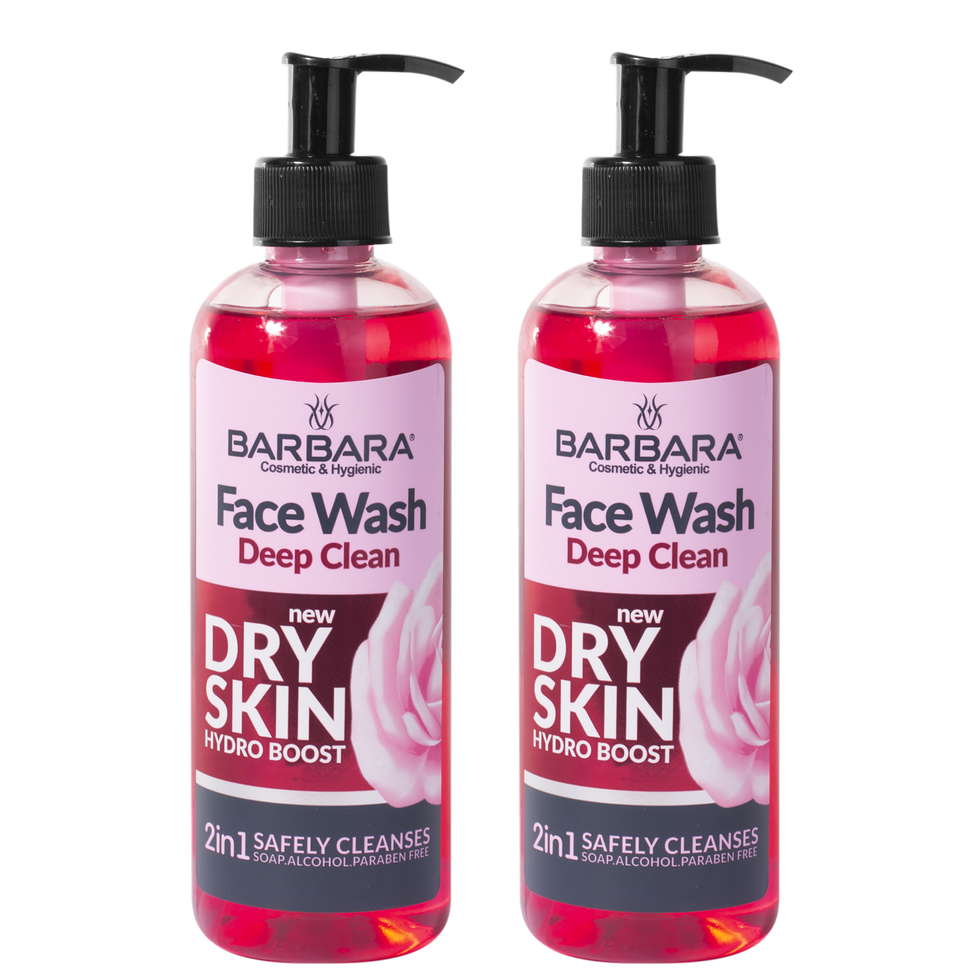 ژل شستشو صورت باربارا مدل HYDRO BOOST حجم 370 میلی لیتر بسته 2 عددی